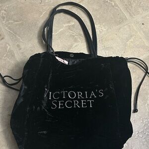Victoria's Secret Black Velvet Tote
